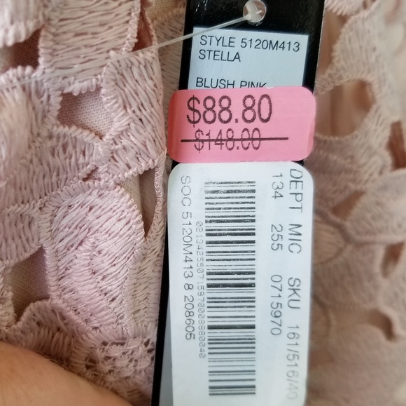 TAHARI blush pink dress sz 8 NWT - Picture 6 of 8